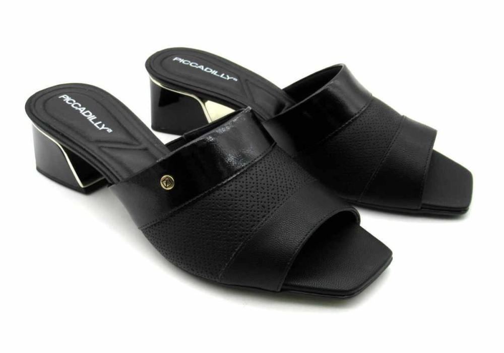 Tamanco Feminino Piccadilly 543080 Salto Médio Preto 2