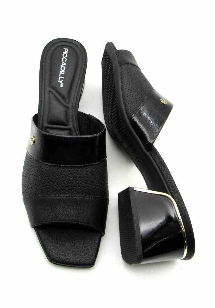 Tamanco Feminino Piccadilly 543080 Salto Médio Preto 4