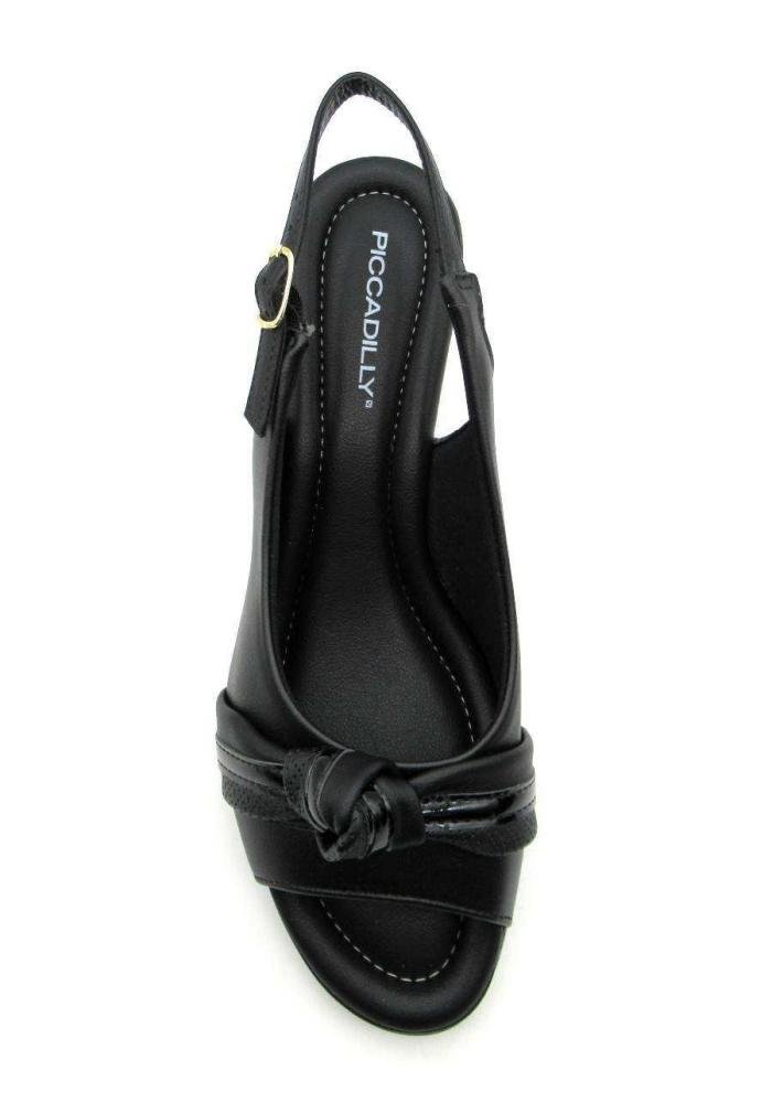 Sandália Piccadilly Feminina Anabela 408230 Preto Preto 3