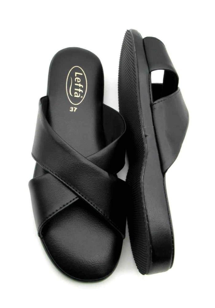 Chinelo Leffa Feminino para Casa 572 Preto Preto 4