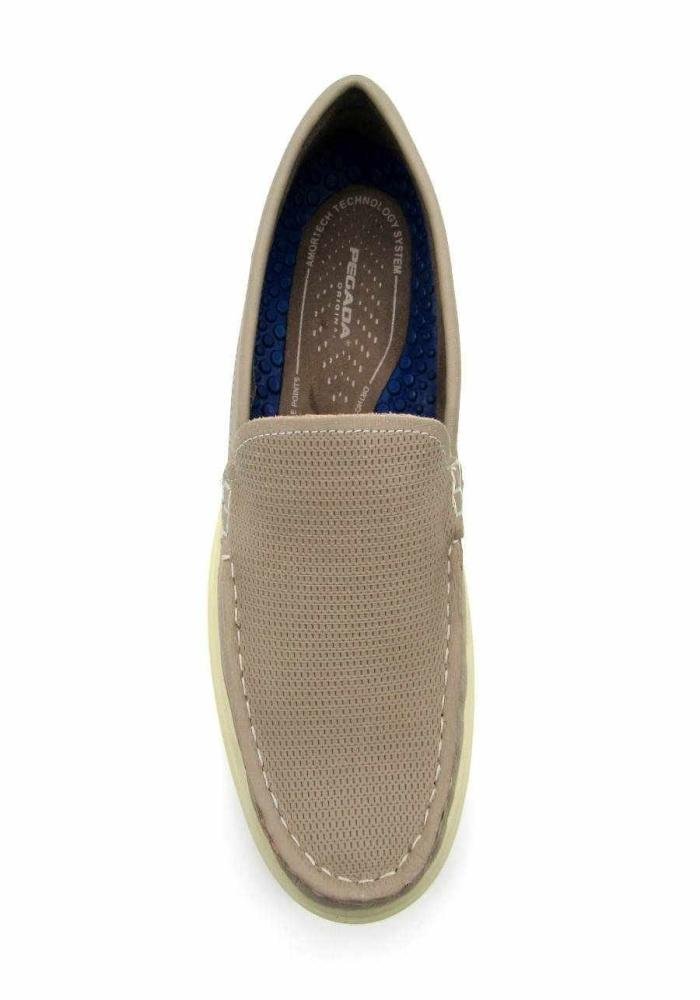 Mocassim Pegada Sider Masculino De Couro 142202 Bege 3