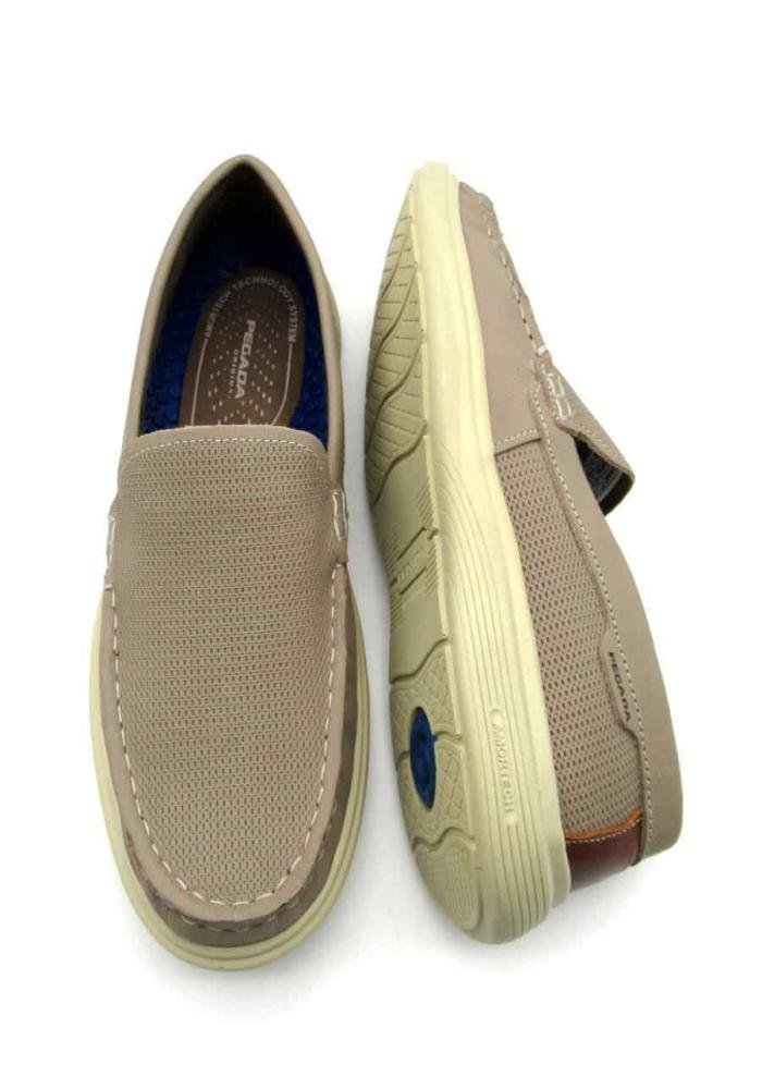 Mocassim Pegada Sider Masculino De Couro 142202 Bege 4