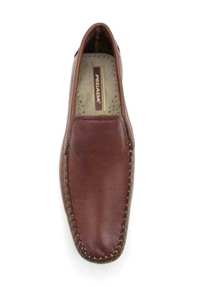 Mocassim Pegada Sider Masculino De Couro 140773 Marrom 3