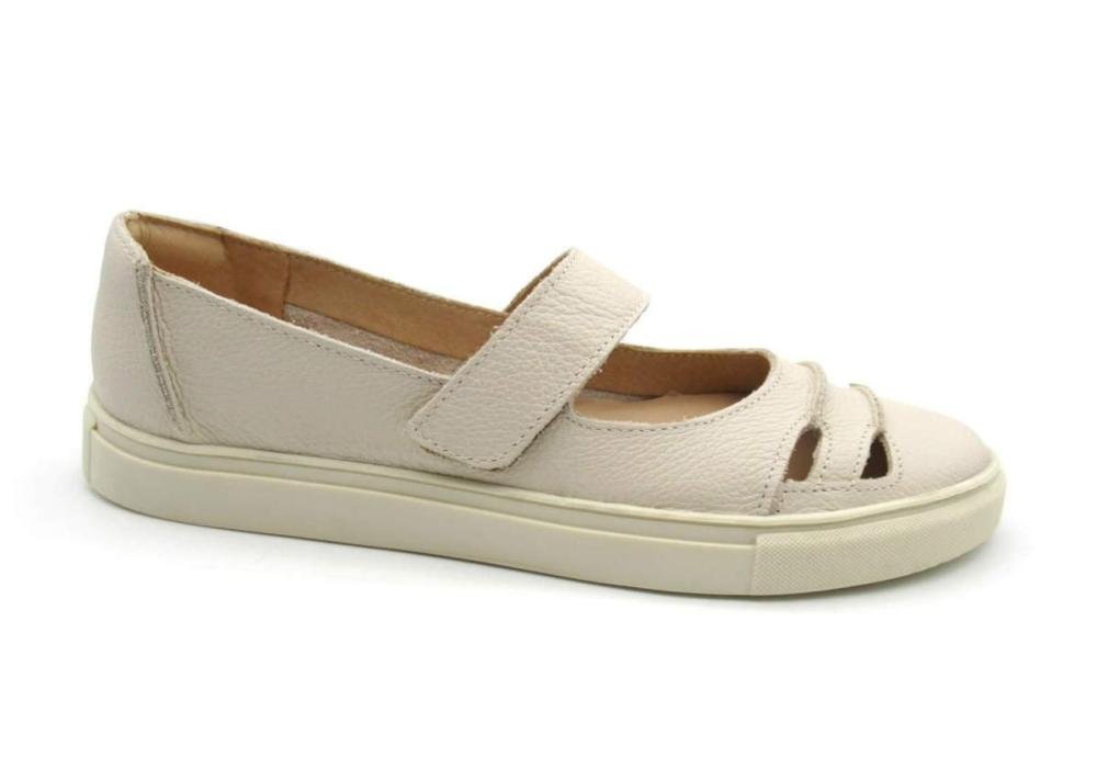 Sapatênis Casual Feminino Couro Muriel 1885-22 Bege