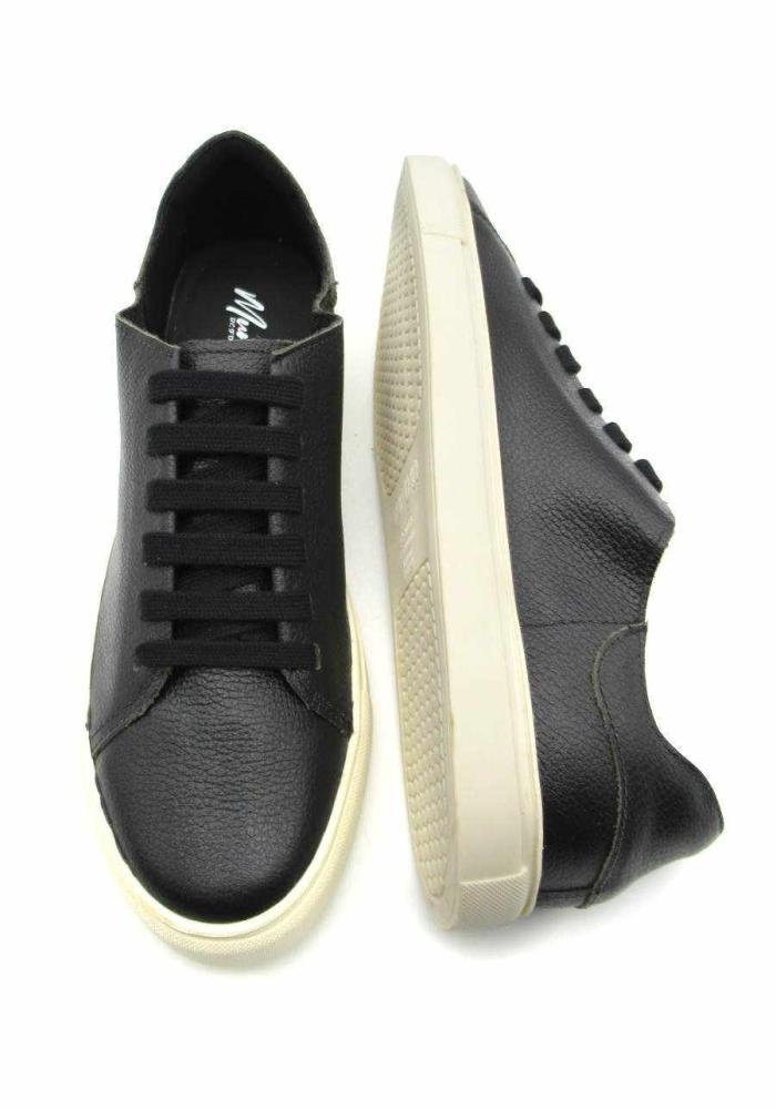 Sapatênis Casual Feminino de Couro Muriel 1885-16 Preto 4