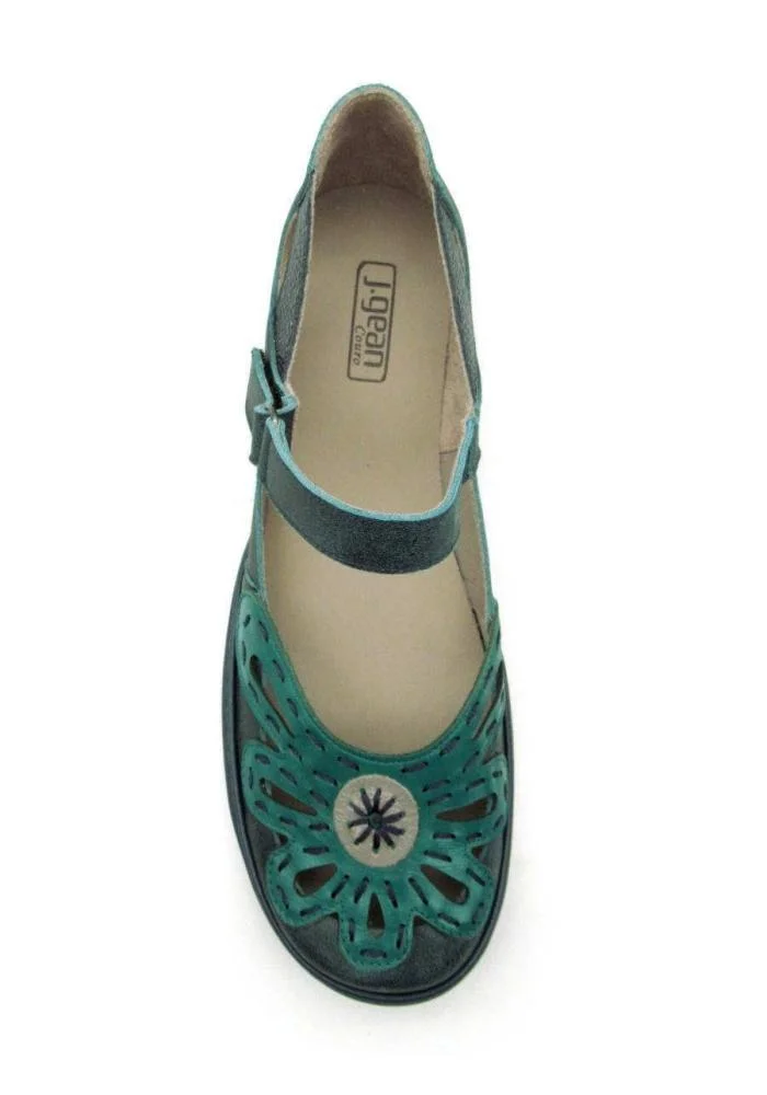Sapatilha Feminina Jgean De Couro GC0001 Verde Verde 3