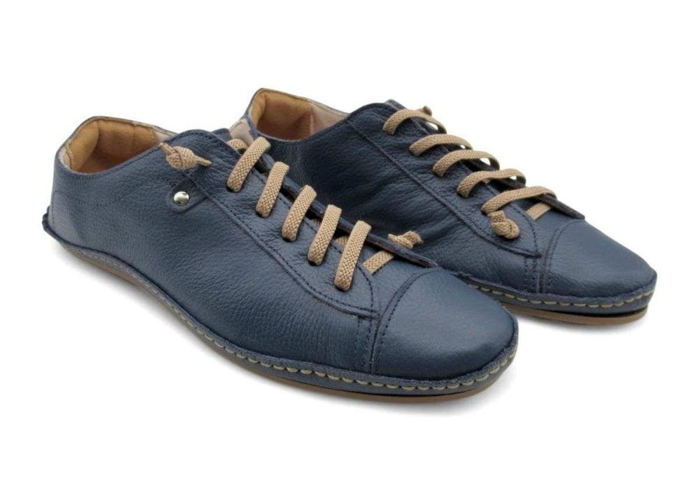 Sapatênis Feminino Adhere de Couro 103-0006 Azul Escuro 2