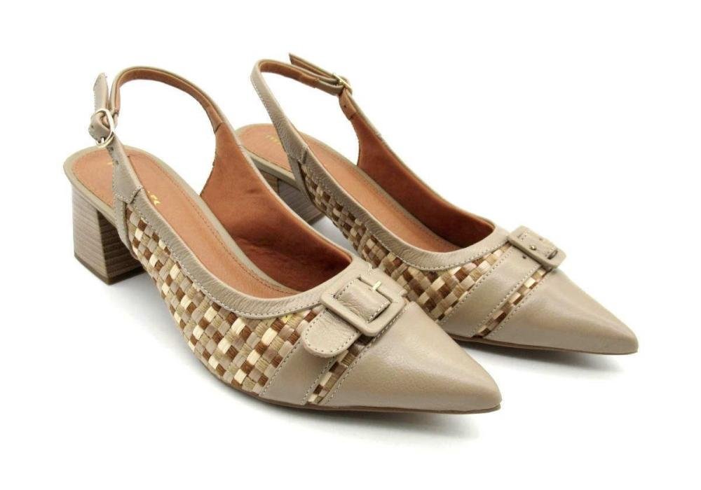 Sapato Scarpin Feminino Marlinês 6216 Bege Bege 2