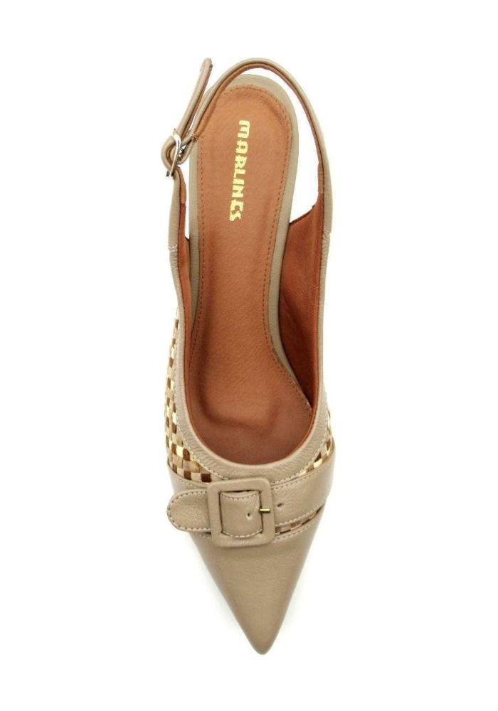 Sapato Scarpin Feminino Marlinês 6216 Bege Bege 3