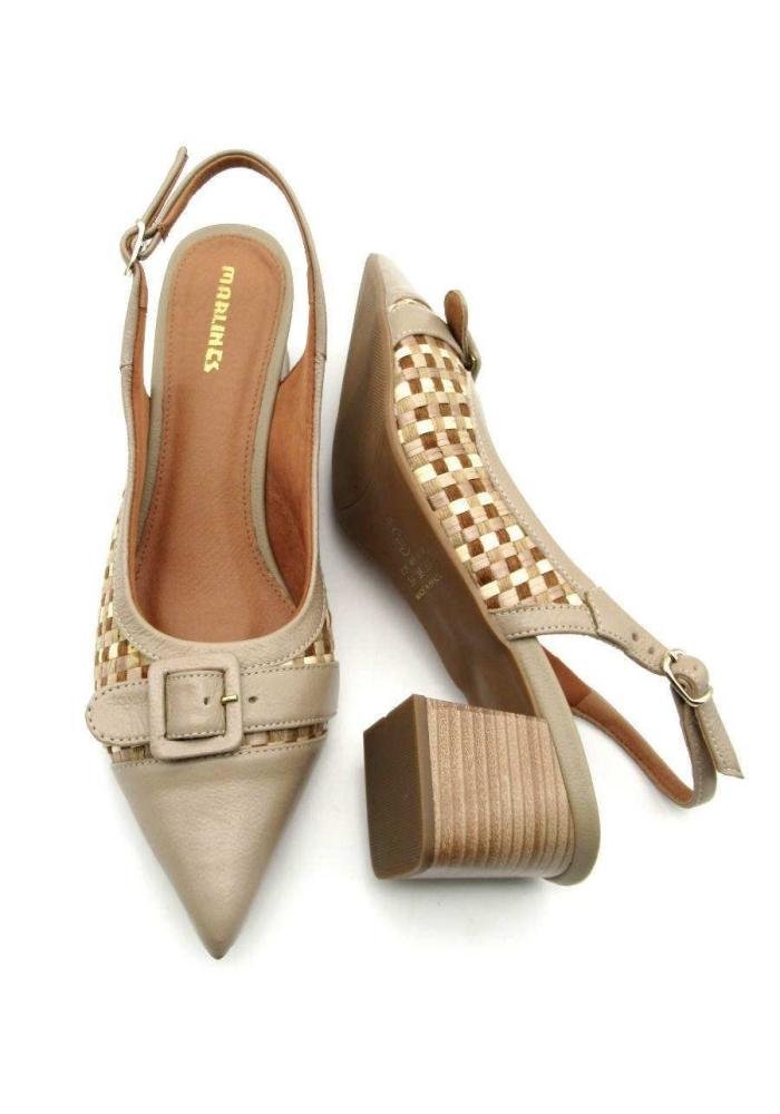 Sapato Scarpin Feminino Marlinês 6216 Bege Bege 4