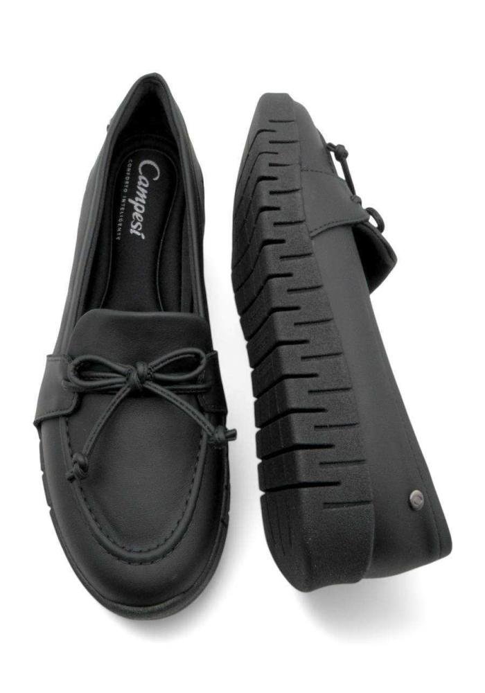 Sapato Loafer Feminino Campesí CP992 Preto Preto 3