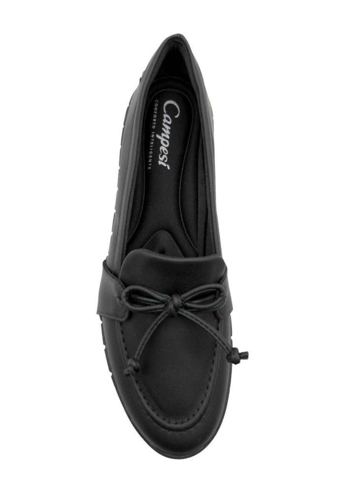 Sapato Loafer Feminino Campesí CP992 Preto Preto 4