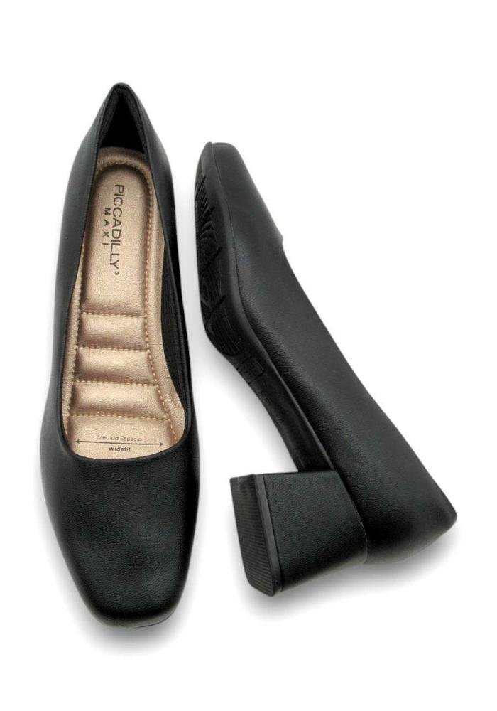 Sapato Scarpin Piccadilly Feminino Social 748034 Maxi Preto 5