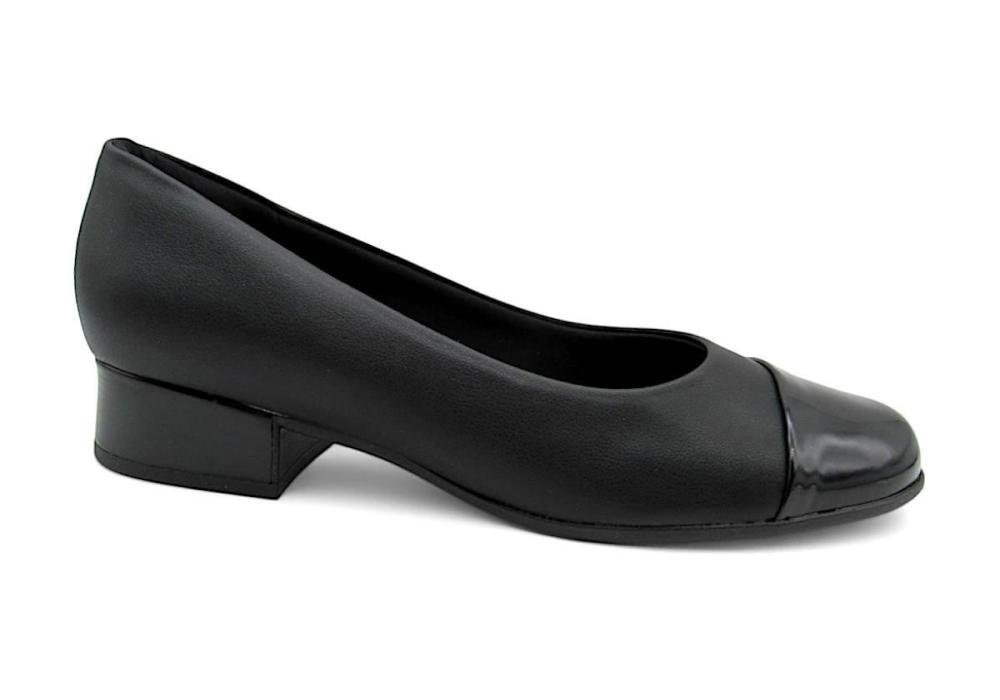 Sapato Social Piccadilly Feminino Salto Baixo 145056 Preto