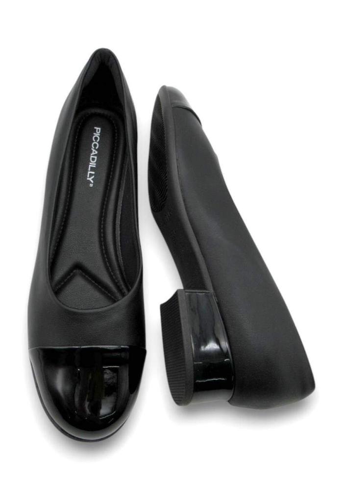 Sapato Social Piccadilly Feminino Salto Baixo 145056 Preto 4