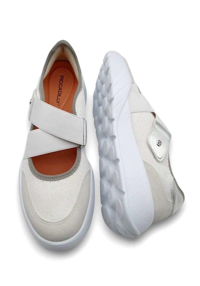 Sapatênis Feminino Piccadilly Fascite Plantar 949027 Branco/Prata 5