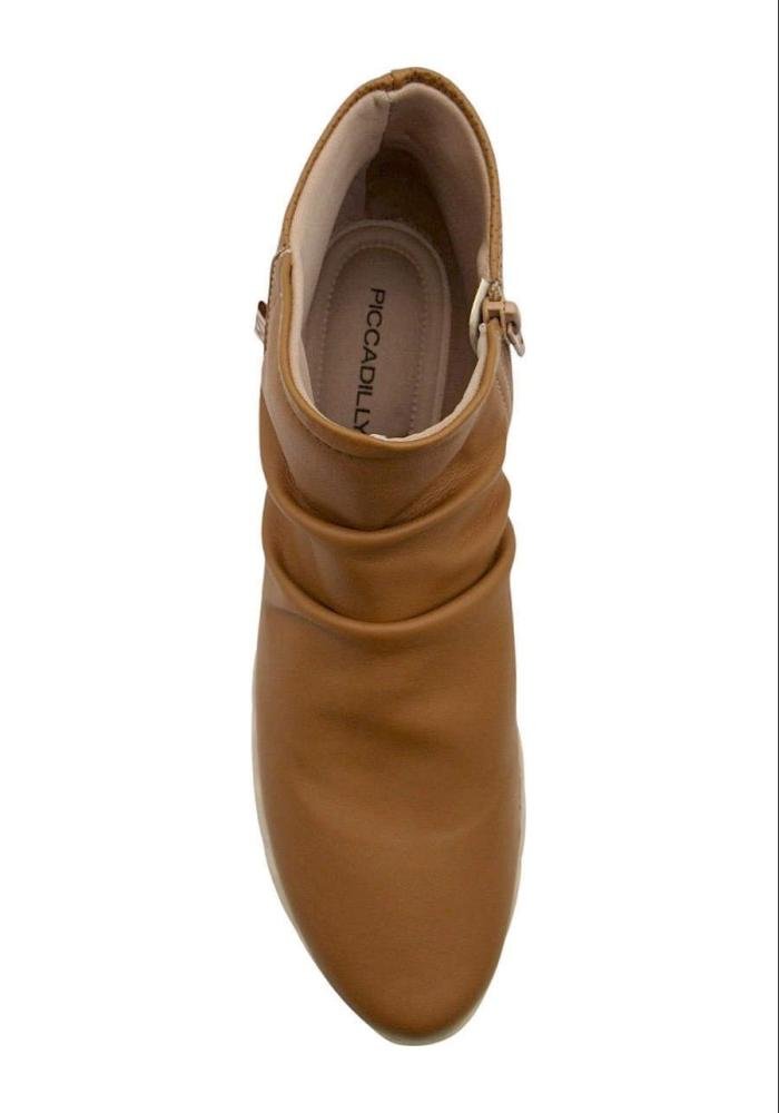 Bota Feminina Cano Curto Piccadilly 970114 Marrom Claro 3