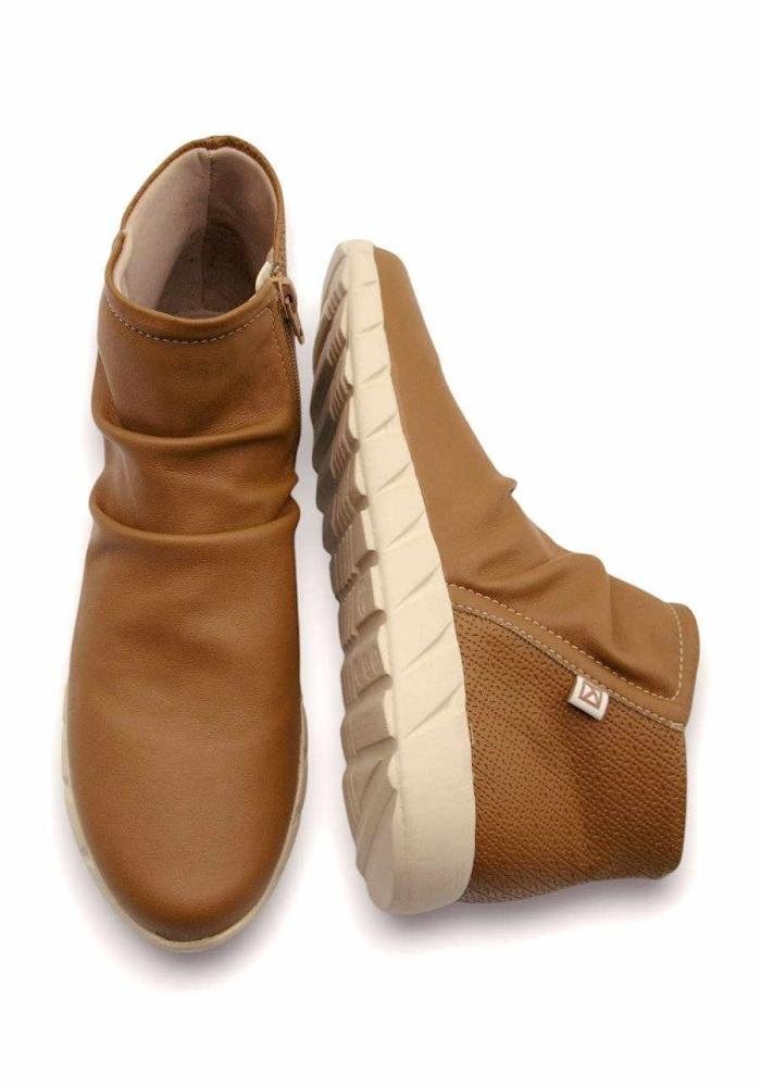 Bota Feminina Cano Curto Piccadilly 970114 Marrom Claro 4