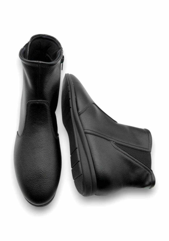 Bota Feminina Cano Curto Piccadilly Rasteira 261037 Preta Preto 4