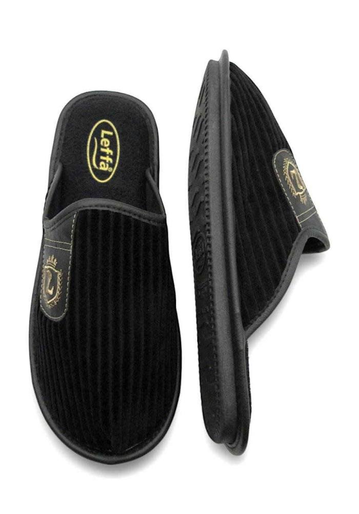 Chinelo de Quarto Pantufa Masculino Leffa 864 Preto 4