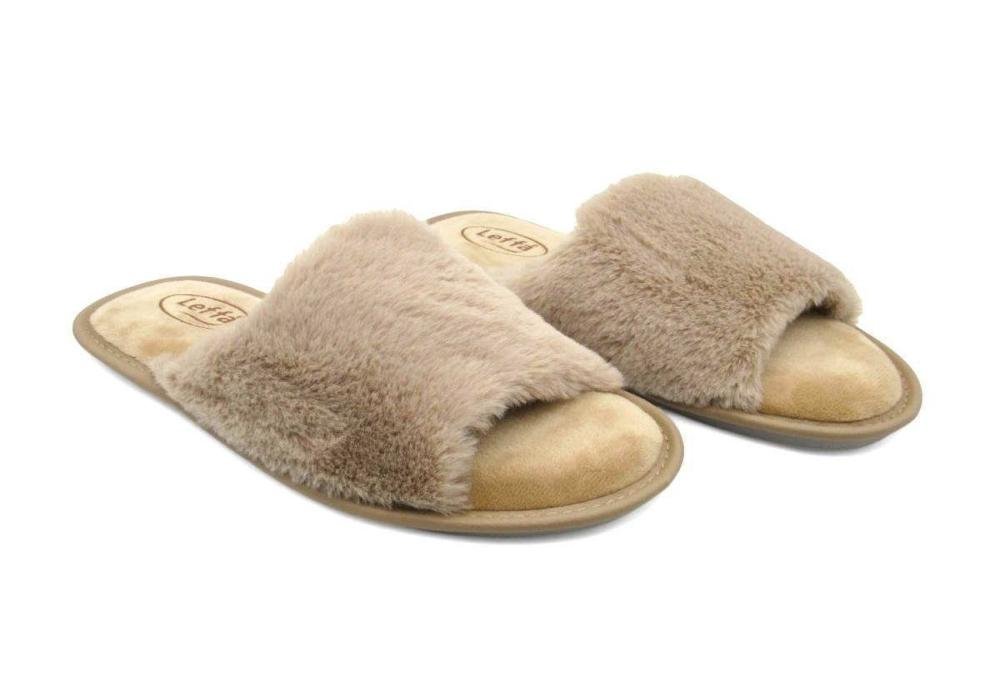 Chinelo Feminino de Quarto Leffa 866 Bege Bege 2