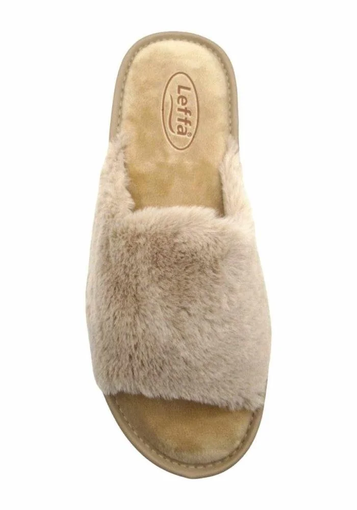Chinelo Feminino de Quarto Leffa 866 Bege Bege 3