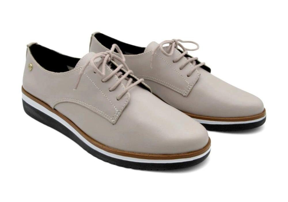 Sapato Oxford Feminino Giulia Domna 205001 Bege 2