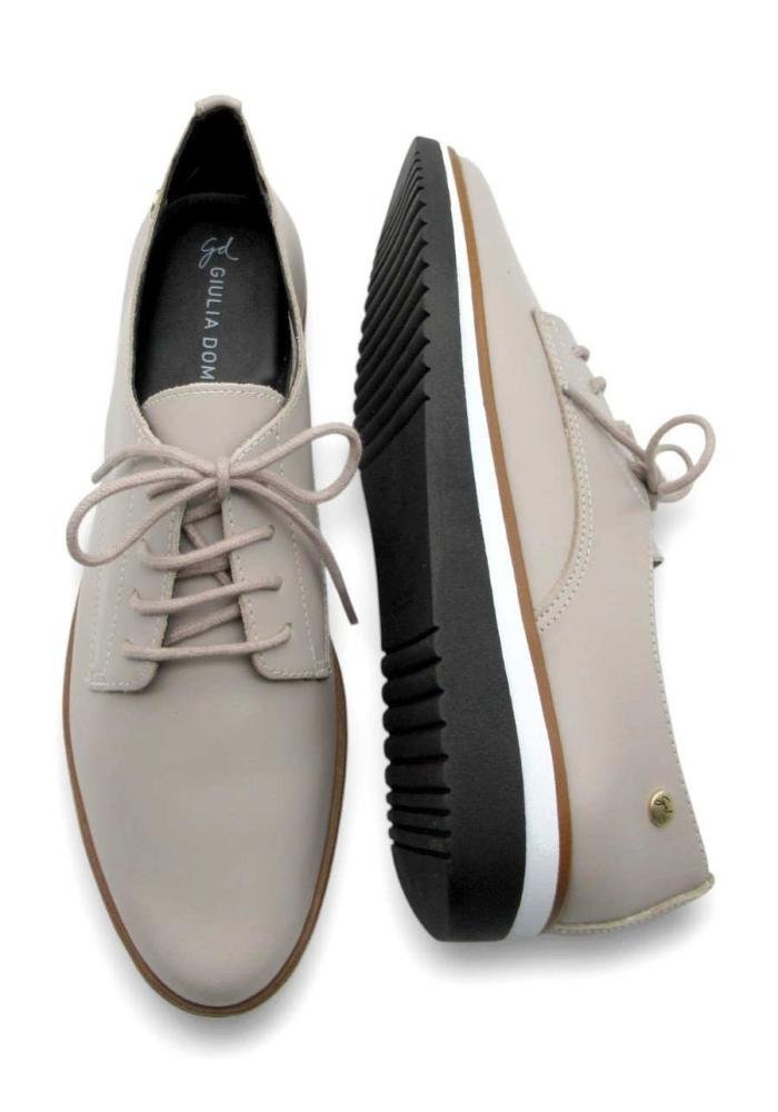 Sapato Oxford Feminino Giulia Domna 205001 Bege 4