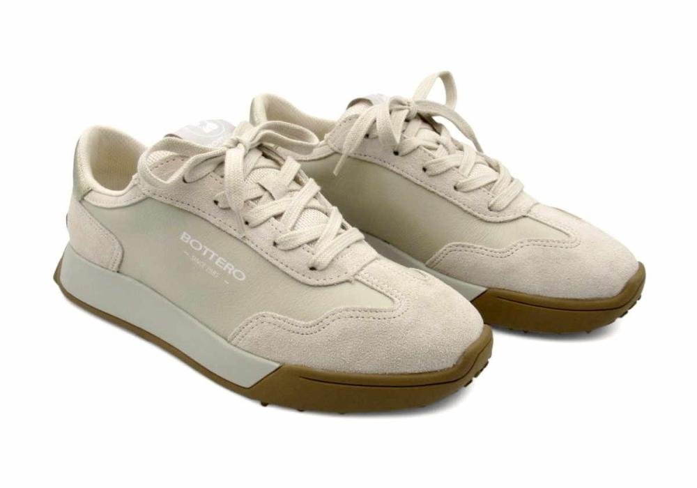 Tênis Bottero Casual Feminino 371502 Couro Bege 2