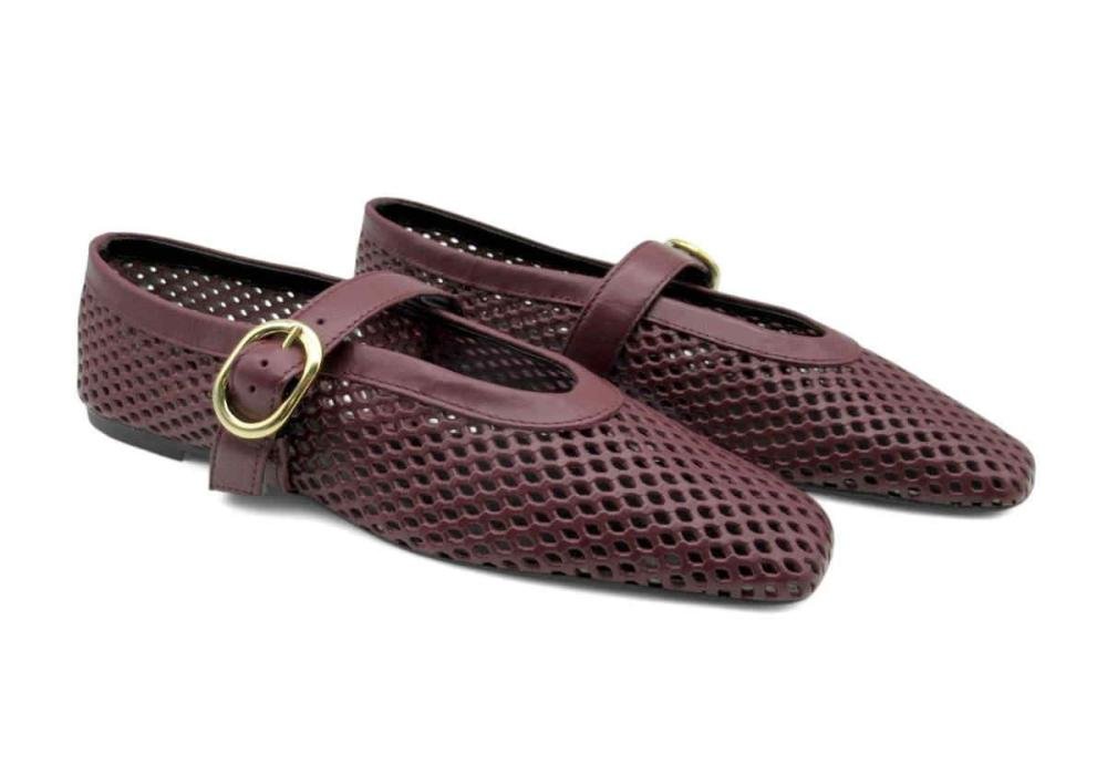 Sapatilha Feminina Giulia Domna 142069 Couro Vinho 2