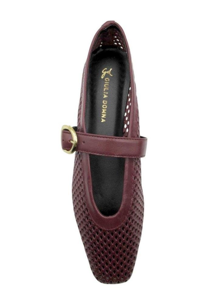 Sapatilha Feminina Giulia Domna 142069 Couro Vinho 3