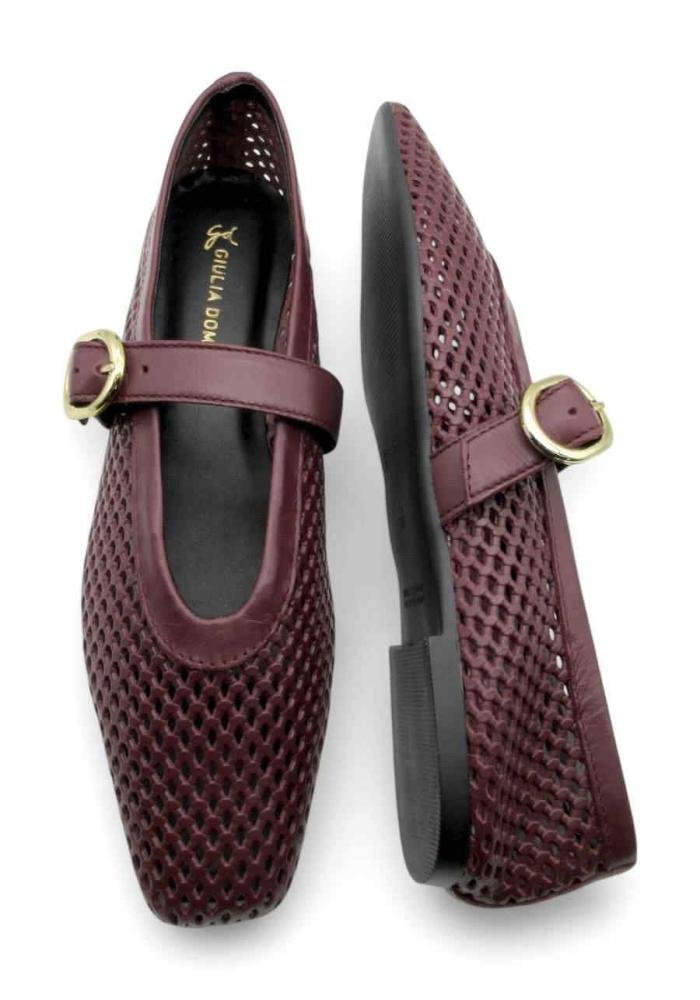 Sapatilha Feminina Giulia Domna 142069 Couro Vinho 4