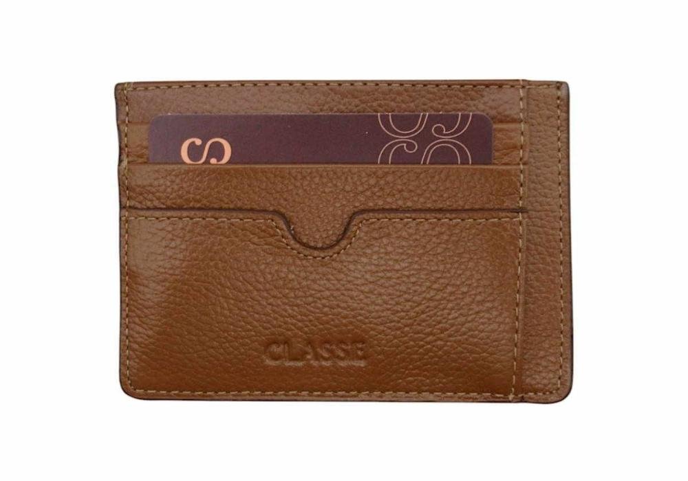 Porta Cartões com Divisórias Classe Couro PC129 Marrom 1