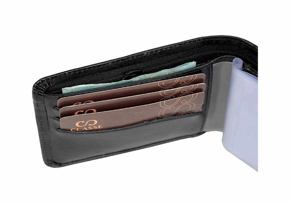 Carteira Masculina Couro Classe CTM173 Preto 3