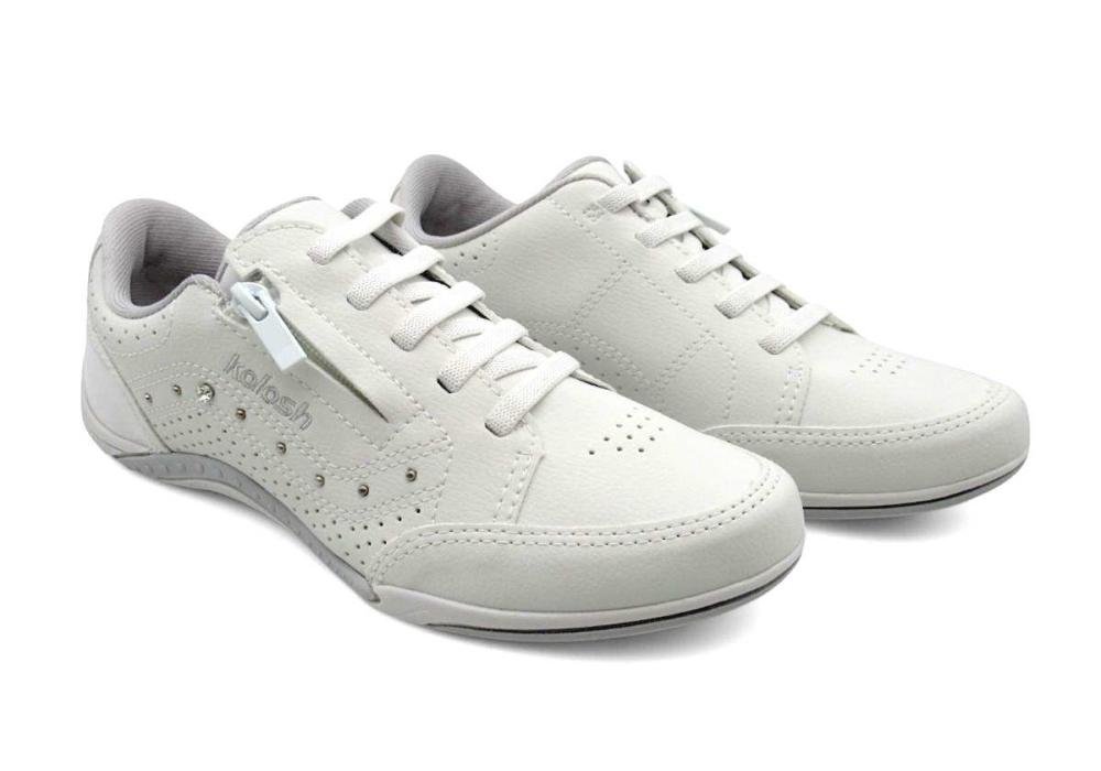Tênis Feminino Casual Kolosh Fecho C1299 Branco Branco 2