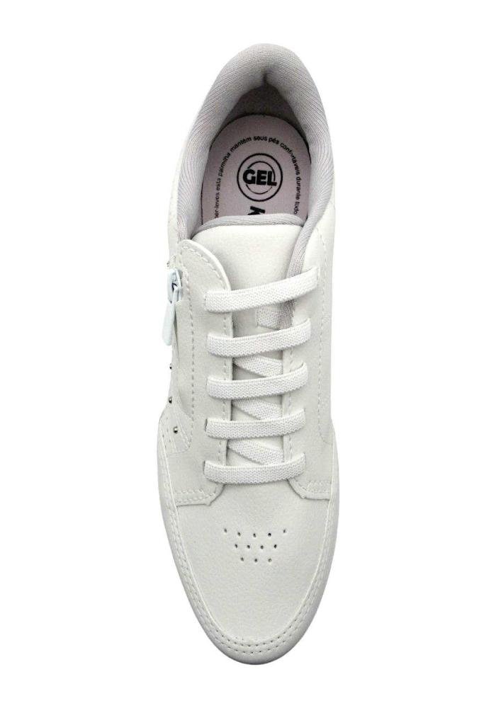 Tênis Feminino Casual Kolosh Fecho C1299 Branco Branco 3