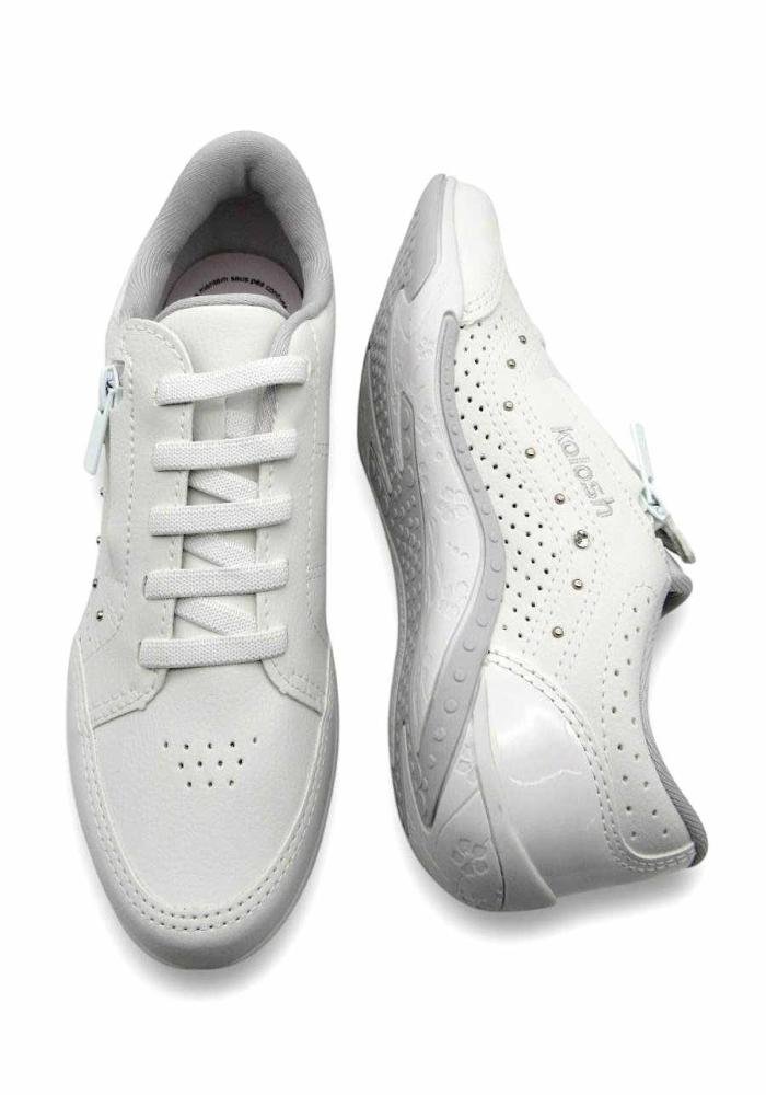 Tênis Feminino Casual Kolosh Fecho C1299 Branco Branco 4