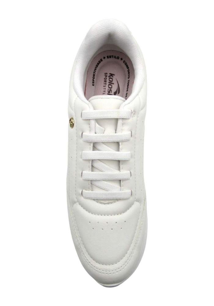 Tênis Casual Feminino Kolosh K8428B Branco Branco 3