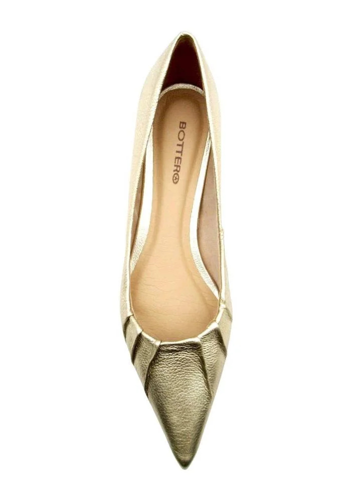 Sapato Feminino Bottero de Couro Dourado 354816 Dourado 3