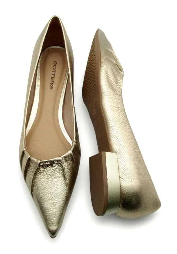 Sapato Feminino Bottero de Couro Dourado 354816 Dourado 4