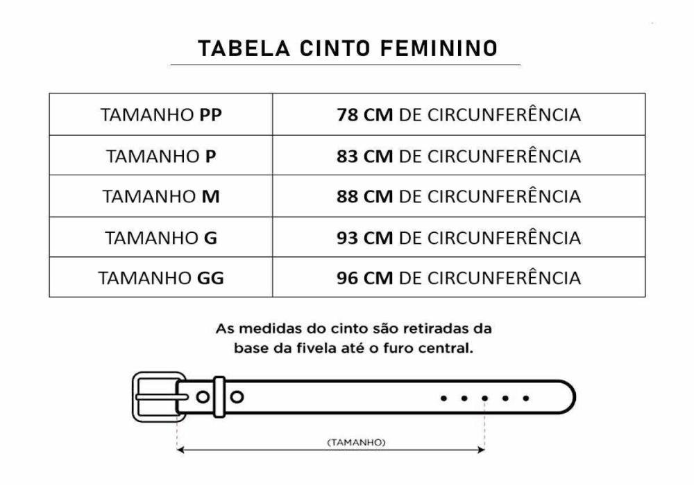 Cinto Feminino de Couro Artefatto L2-20 Branco 3