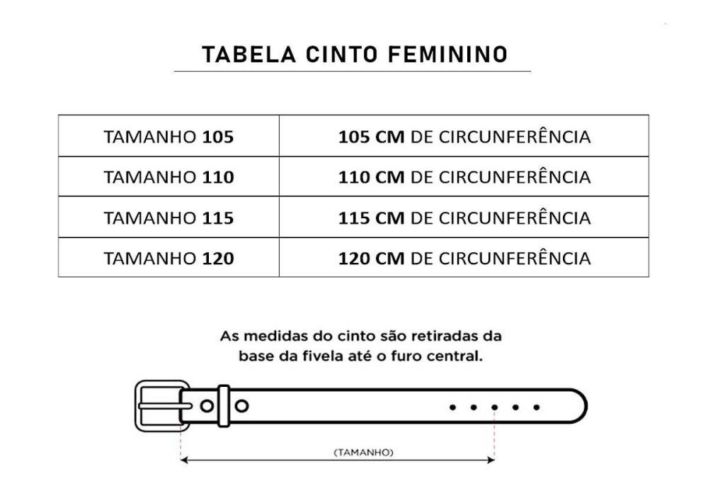 Cinto Feminino de Couro Artefatto L2-9-E Marrom 3