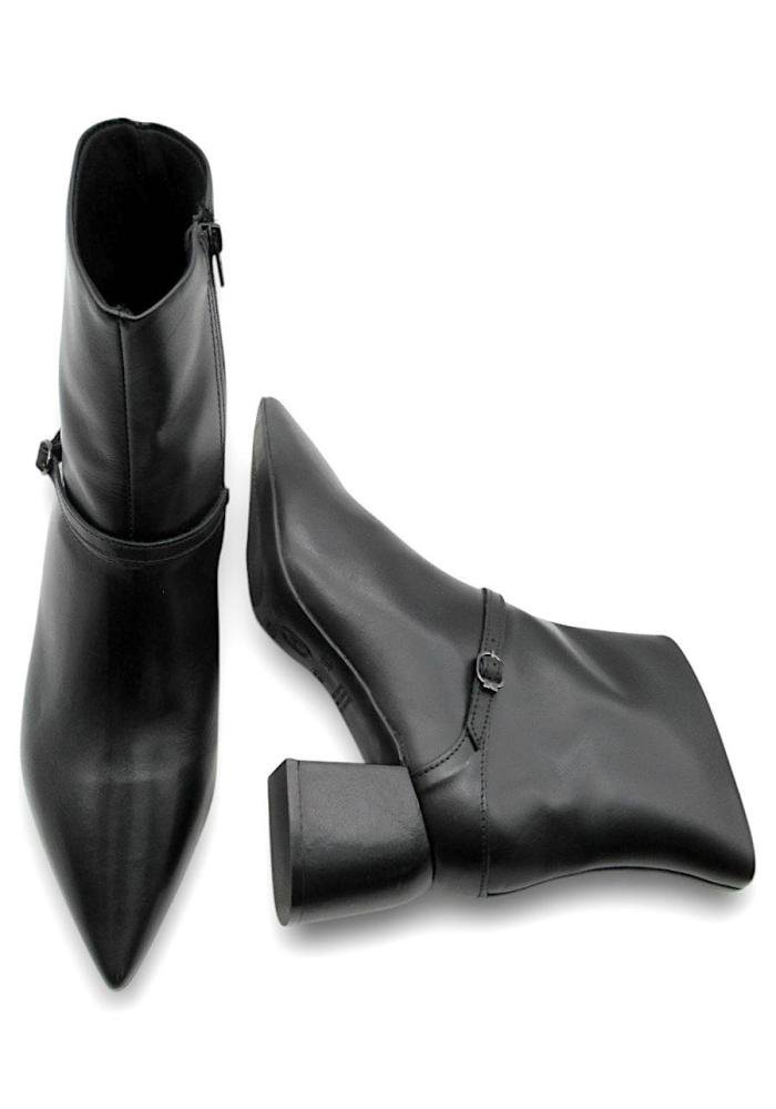 Bota Feminina Bottero Cano Curto de Couro 362105 Preto Preto 4