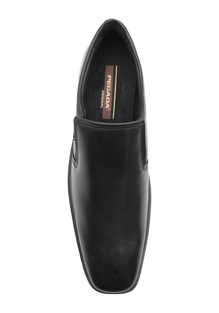 Sapato Masculino Pegada Conforto Couro 124778 Preto Preto 3
