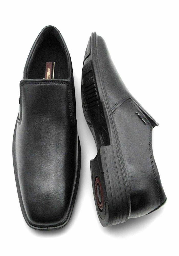 Sapato Masculino Pegada Conforto Couro 124778 Preto Preto 4