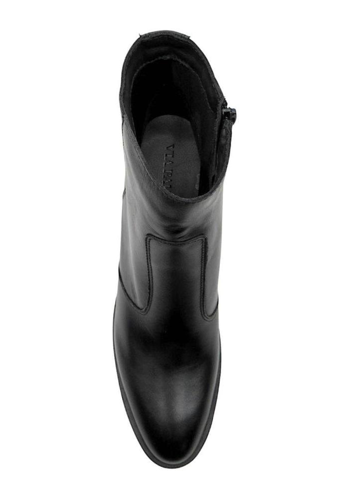 Bota Feminina Cano Curto Via Paula 4970 de Couro Preto 4