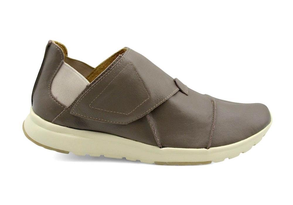 Sapatênis Casual Feminino de Couro Rio de Luz 4028 Bege 1