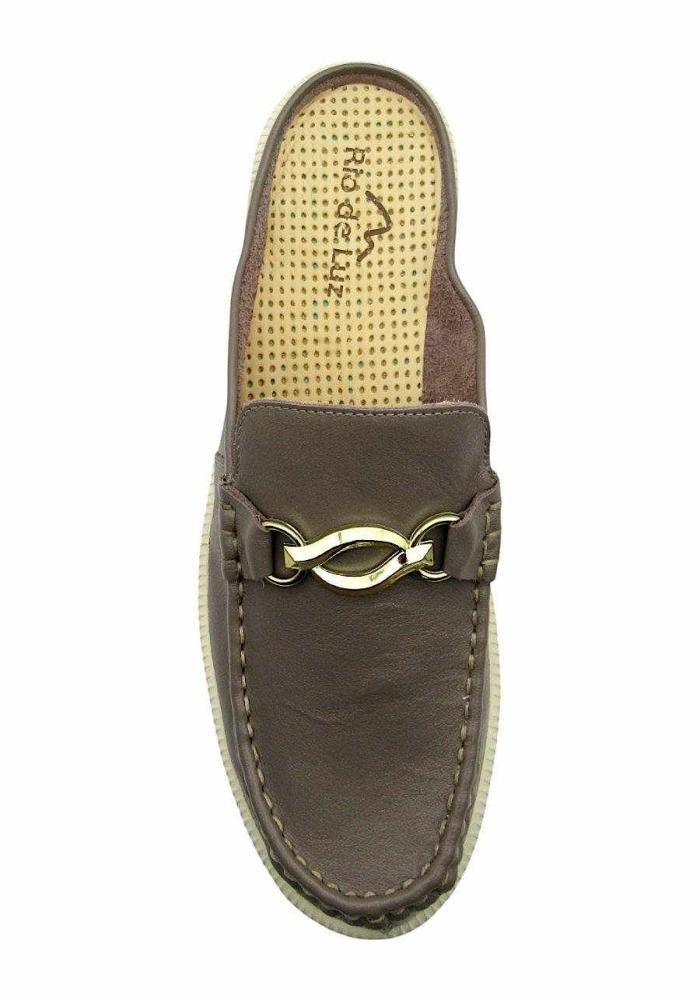 Mule Feminino de Couro Rio de Luz 316 Bege 4