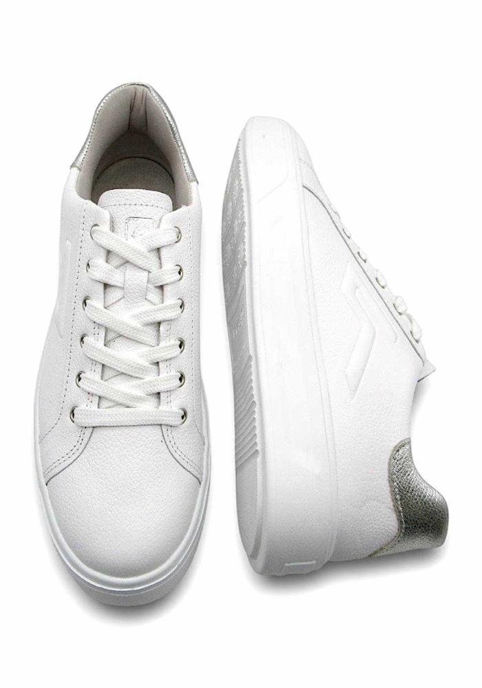 Tênis Casual Feminino de Couro Branco Pegada 211216 Branco 5