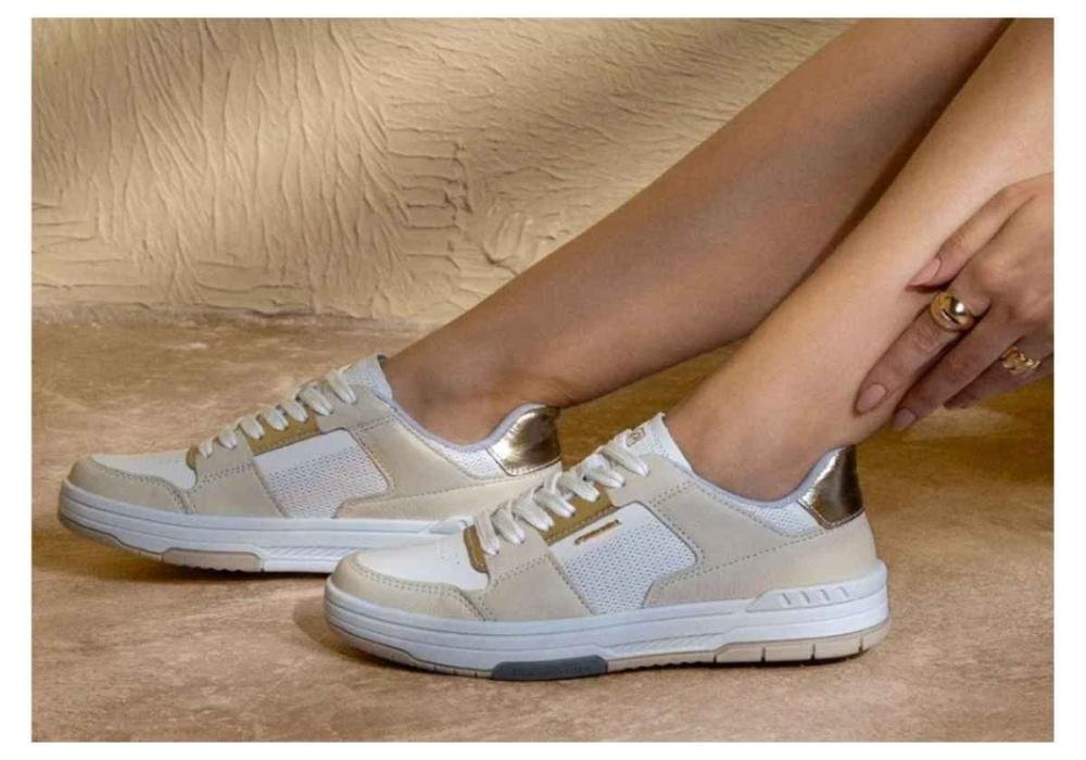 Sapatênis Pegada Casual Feminino Couro 212602 Branco 2